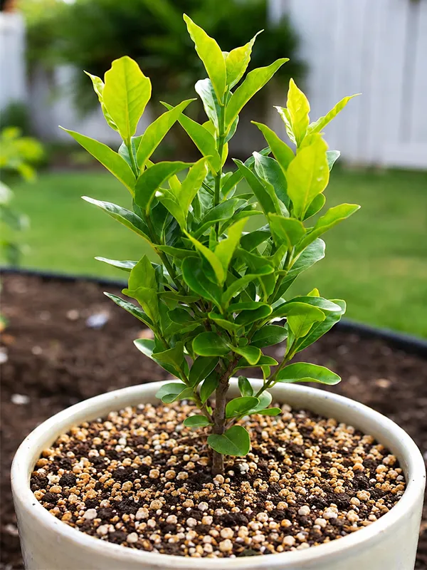 Healthy soil with vermiculite - moist and aerated